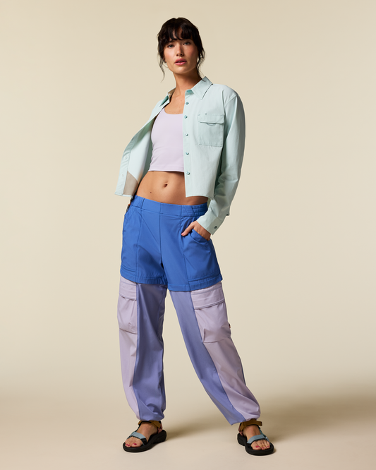Losdos Zip-Off Pant - Women's - Azure/Aster - US 9534