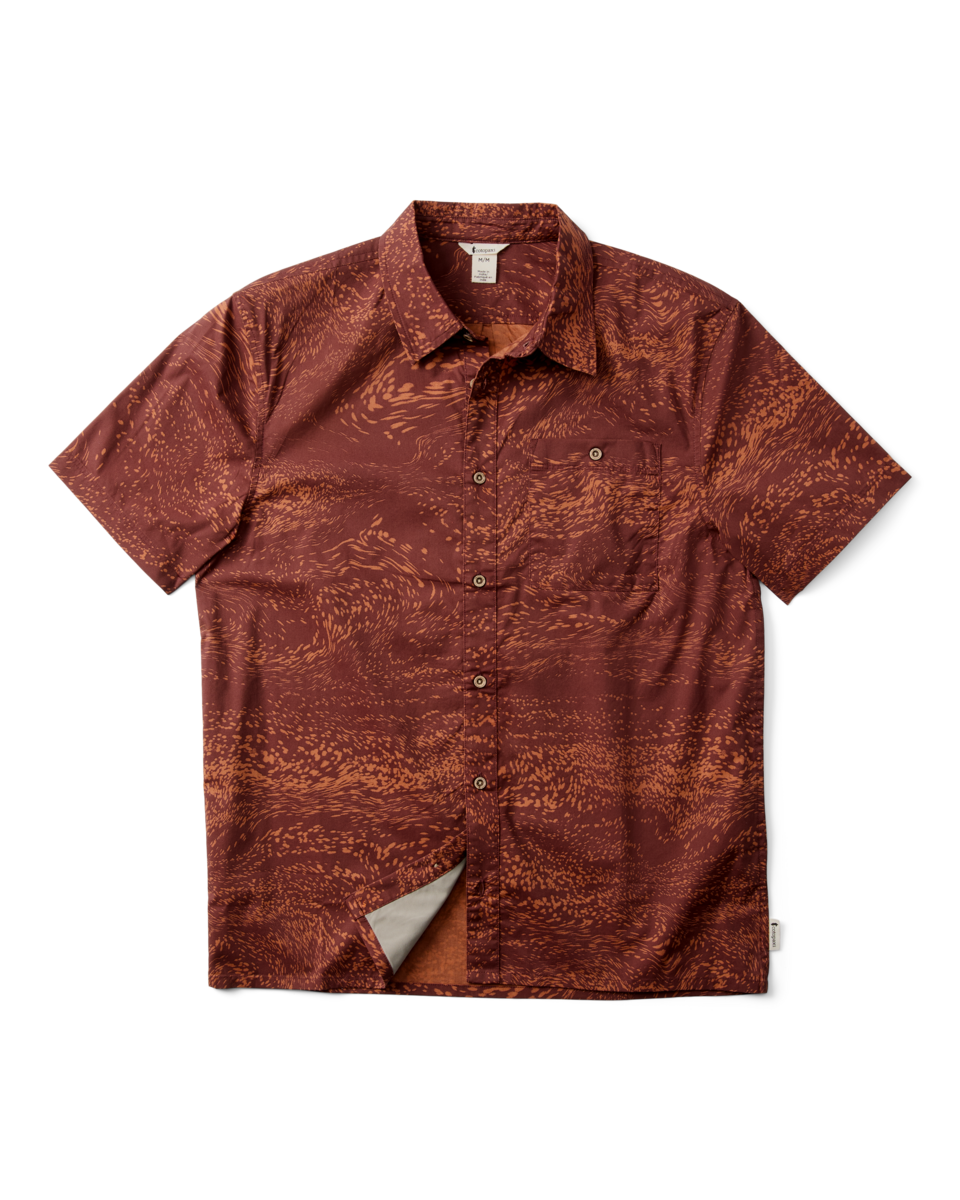 Estival Button Up Shirt - Print - Men's - Waves Sepia - US 0911