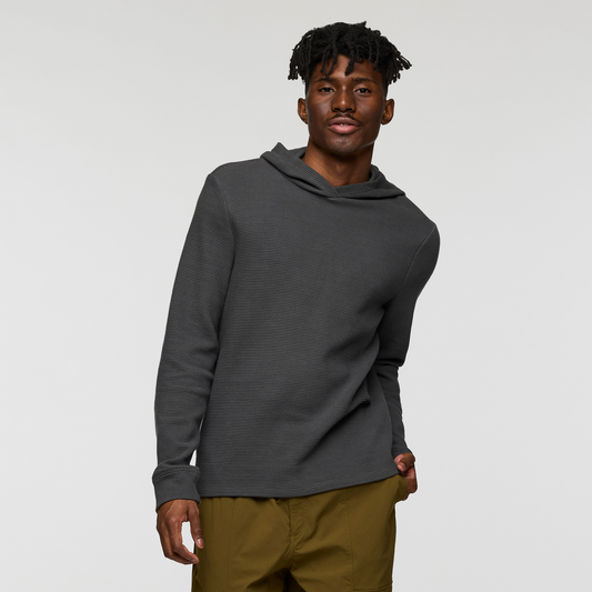Atajo Long-Sleeve Waffle Hoodie - Men's - Charcoal - US 4743
