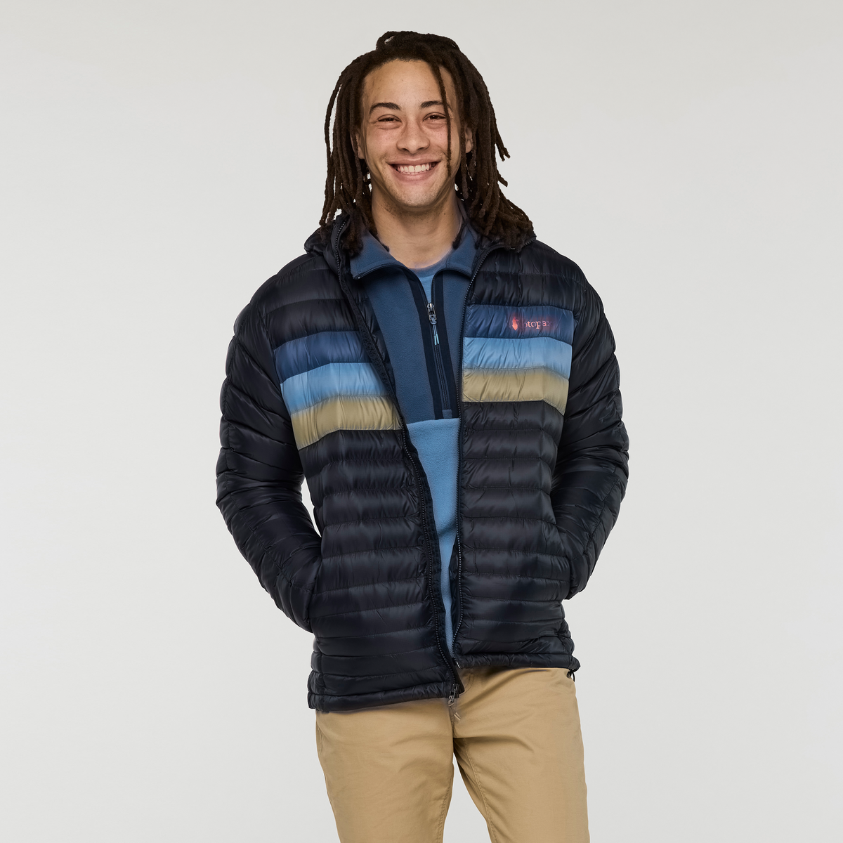 Fuego Down Hooded Jacket - Men's - Carbon Stripes - US 3711