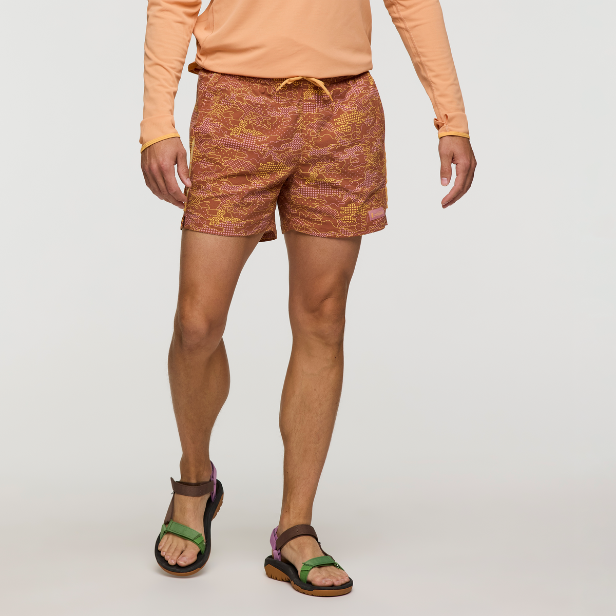 Brinco 5" Short - Print - Men's - Scenic Route Faded Brick - US 1141