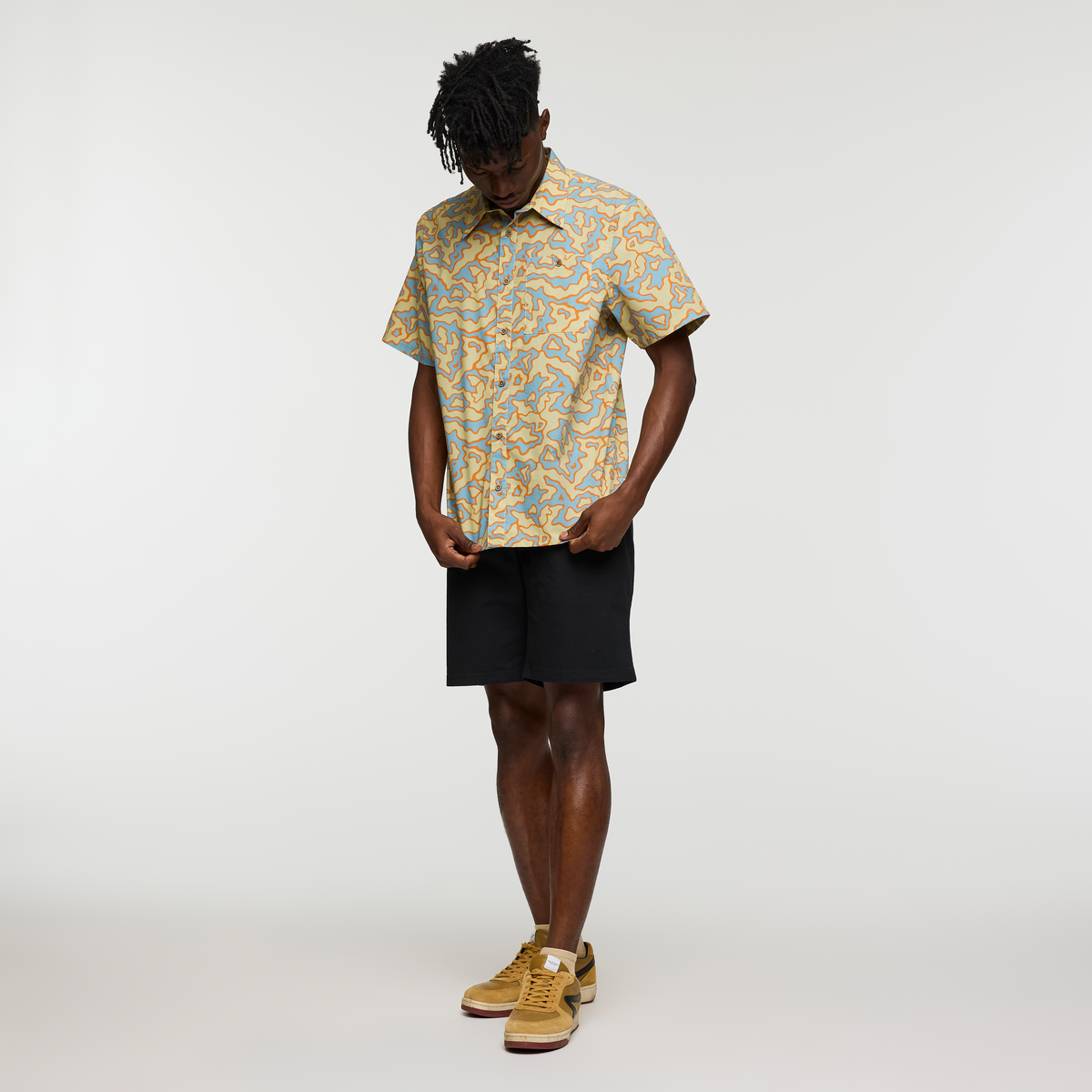 Estival Button Up Shirt - Print - Men's - Island Llama Grain - US 0328