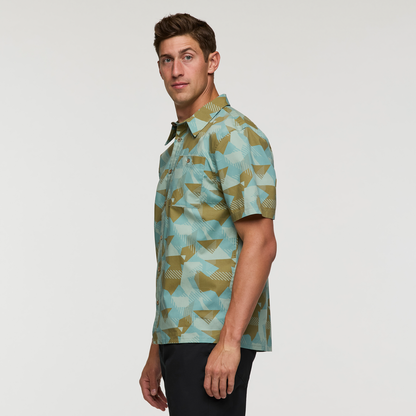 Estival Button Up Shirt - Print - Men's - Reflections Silver Leaf - US 2503