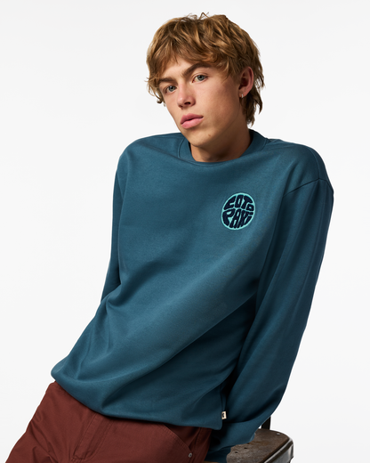 Trail To Sea Crew Sweatshirt - Men's - Ocean - US 9749