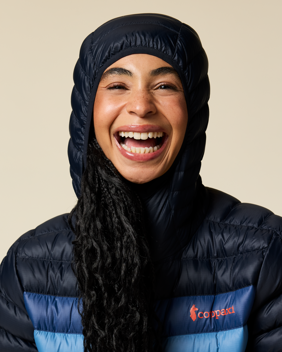 Fuego Down Hooded Jacket - Women's - Carbon Stripes - US 3716