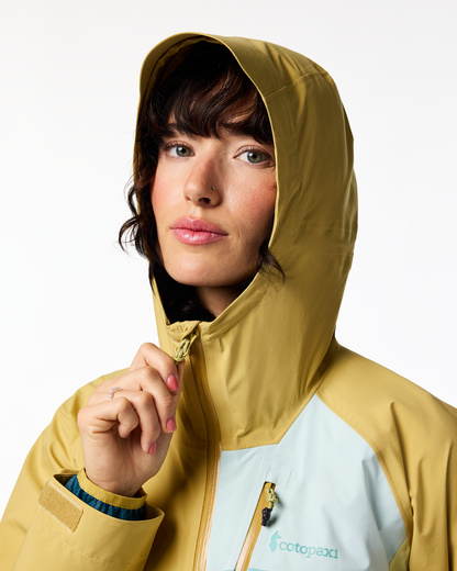 Impermeo 3L Hooded Shell Jacket - Women's - Husk/Honeydew - US 2627