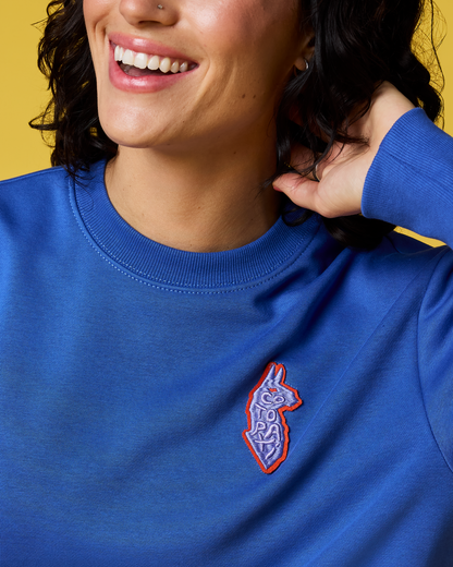 Lava Llama Crew Sweatshirt - Women's - Azure - US 2452