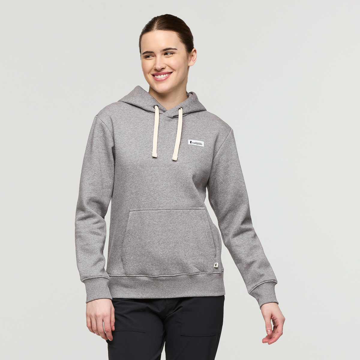 Llama Patch Pullover Hoodie - Women's - Heather Grey - US 1984