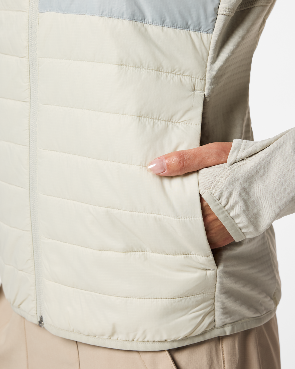 Acodo Hybrid Hooded Jacket - Women's - Chalk/Mineral - US 0599