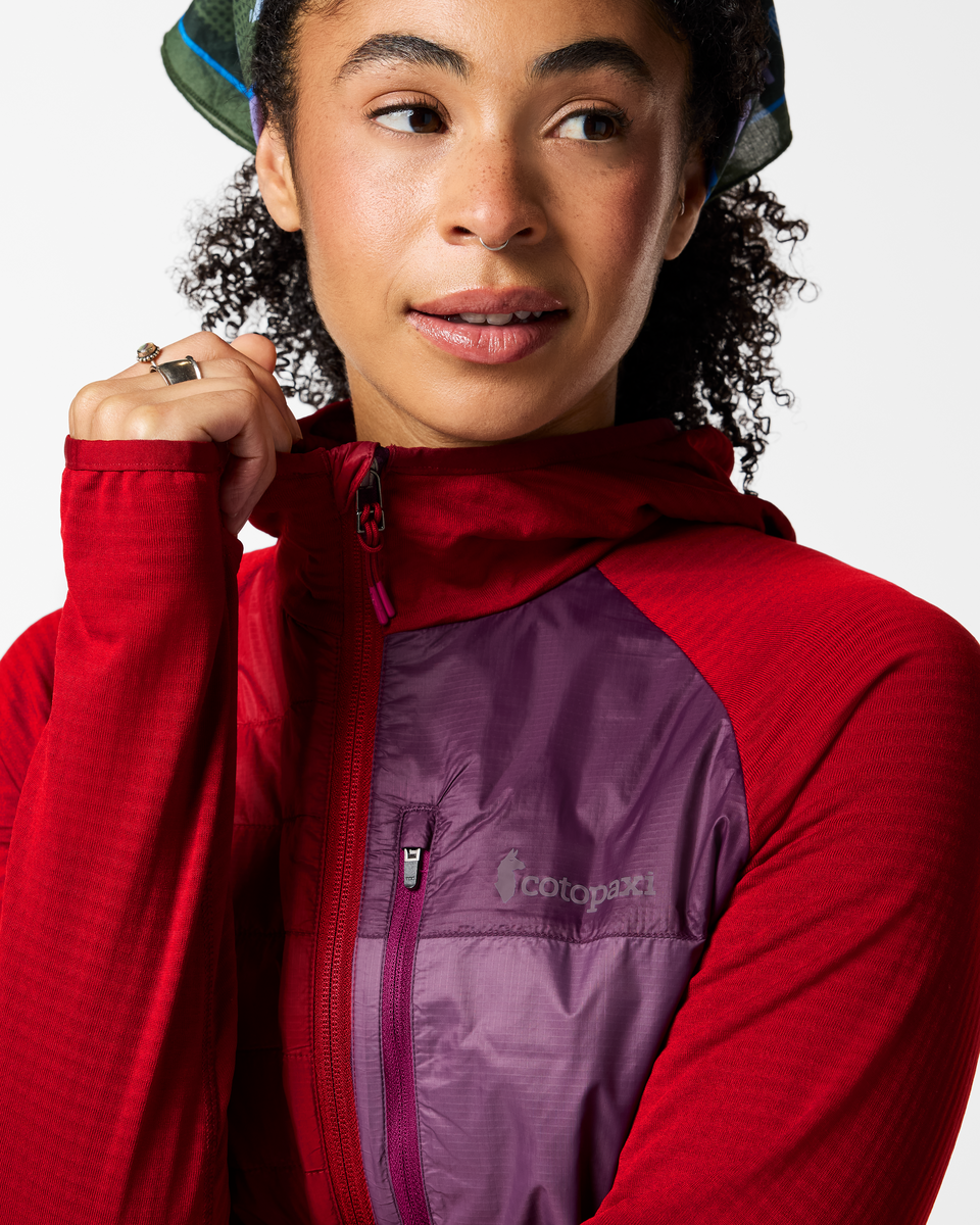 Acodo Hybrid Hooded Jacket - Women's - Spicy - US 6252