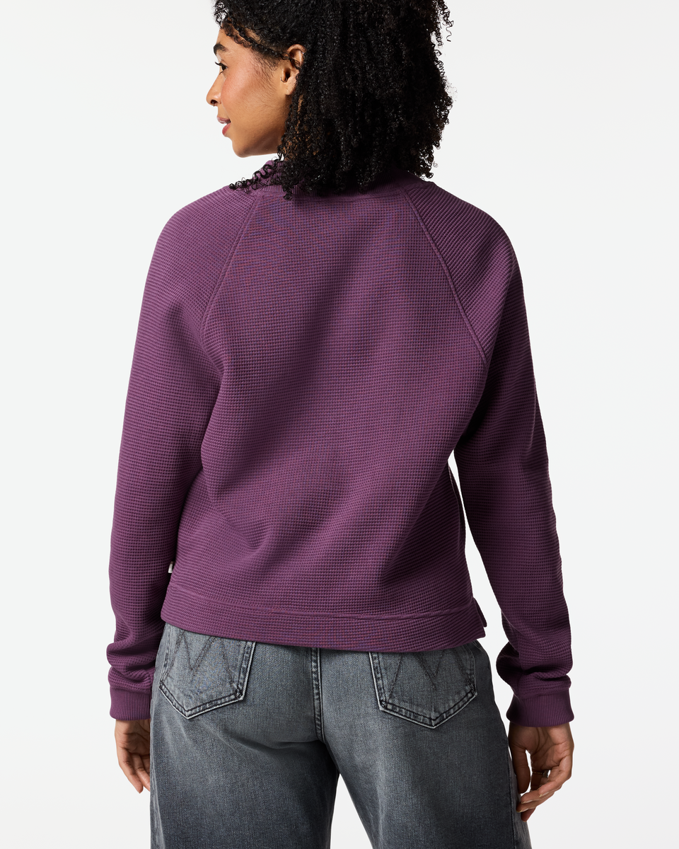 Atajo Long-Sleeve Waffle V-Neck - Women's - Mystic - US 2143
