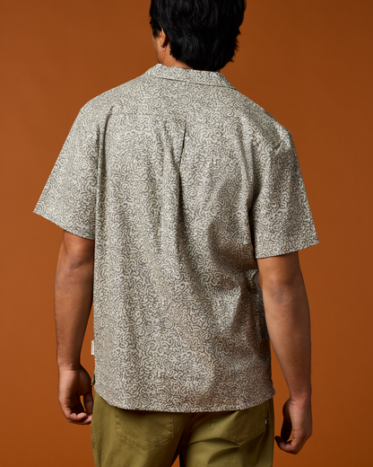 Afuera Button Up Shirt - Print - Men's - Cenotes Mineral - US 9876