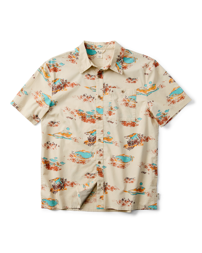 Estival Button Up Shirt - Print - Men's - Mt Cotopaxi Cream - US 2889