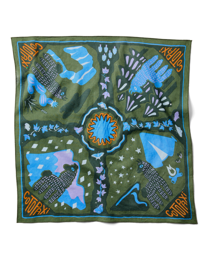 Organic Cotton Bandana - Llama Camp Bandana - US 8215