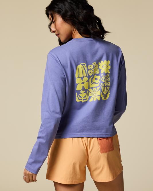 Flower Patch Long-Sleeve T-Shirt - Women's - Aster - US 2798